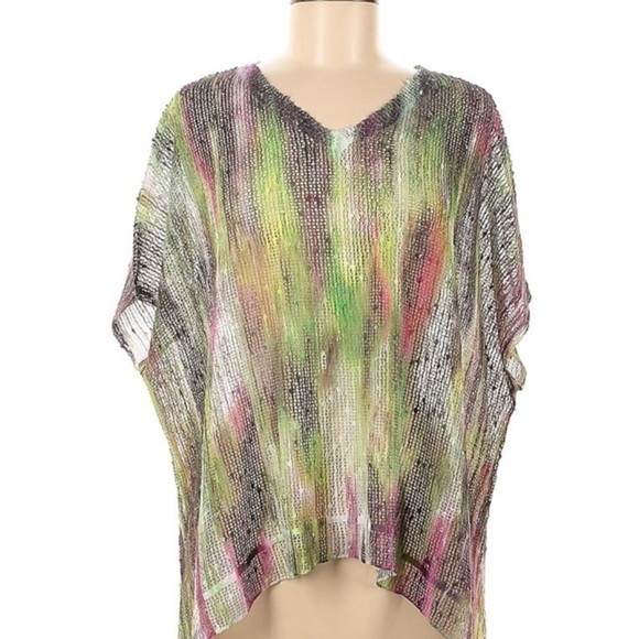 Jess & Jane Swim Coverup Layering Over Tank Top Artistry Piece Womens Large Art - Picture 2 of 13